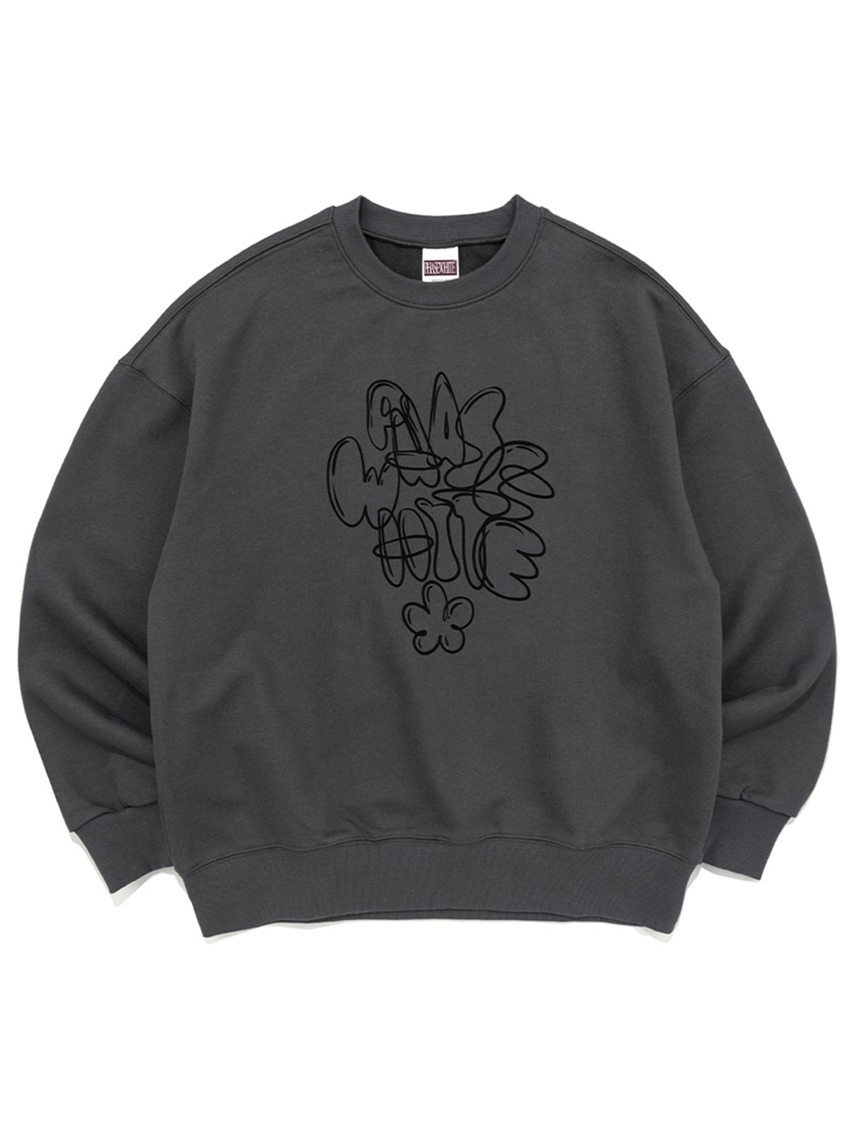 페이즈화이트(PHASEWHITE) GRAFFITI SWEATSHIRTS (CHARCOAL)
