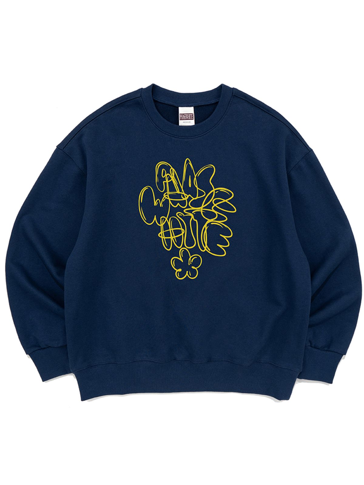 페이즈화이트(PHASEWHITE) GRAFFITI SWEATSHIRTS (DARK BLUE)