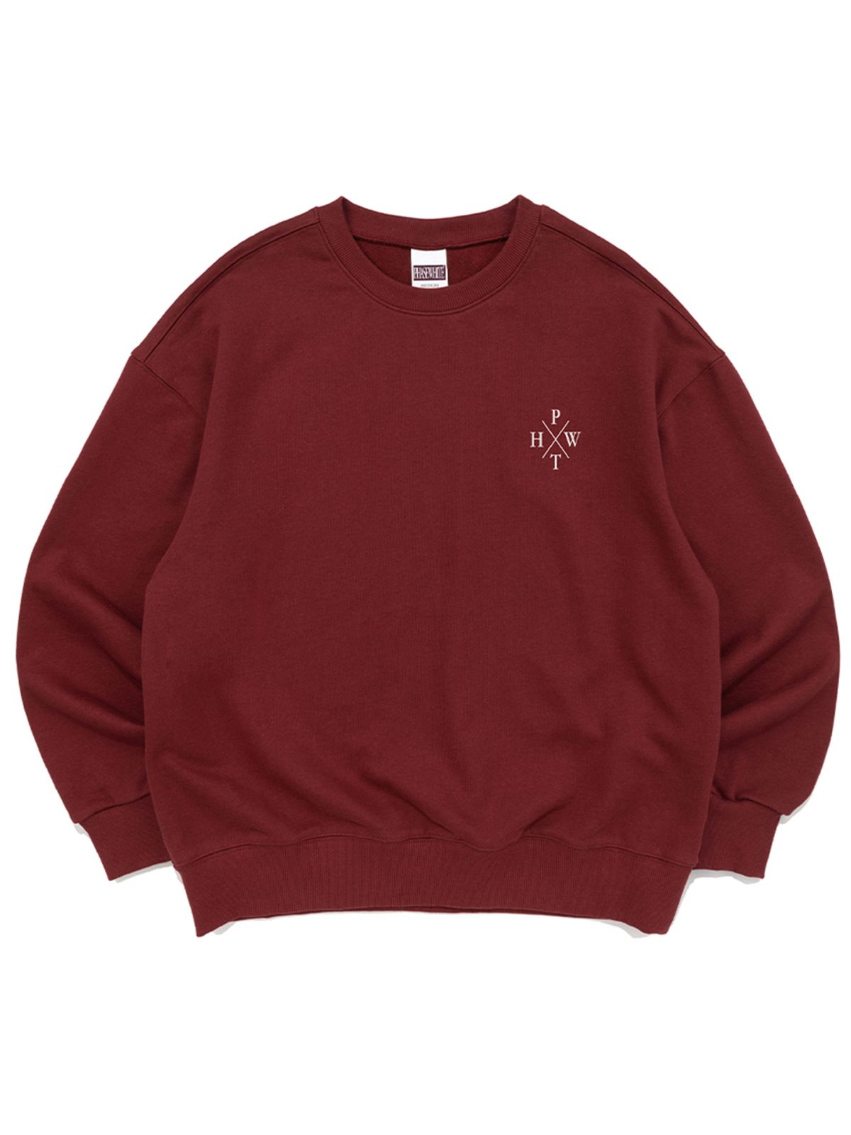 페이즈화이트(PHASEWHITE) X LOGO SWEATSHIRTS (BURGUNDY)