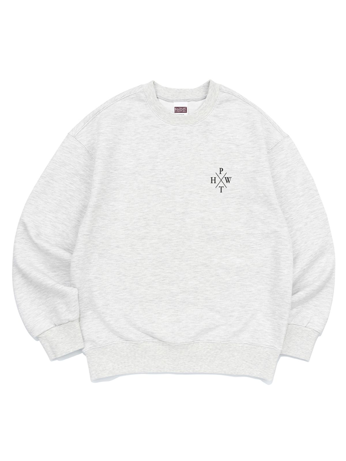 페이즈화이트(PHASEWHITE) X LOGO SWEATSHIRTS (LIGHT MELANGE)