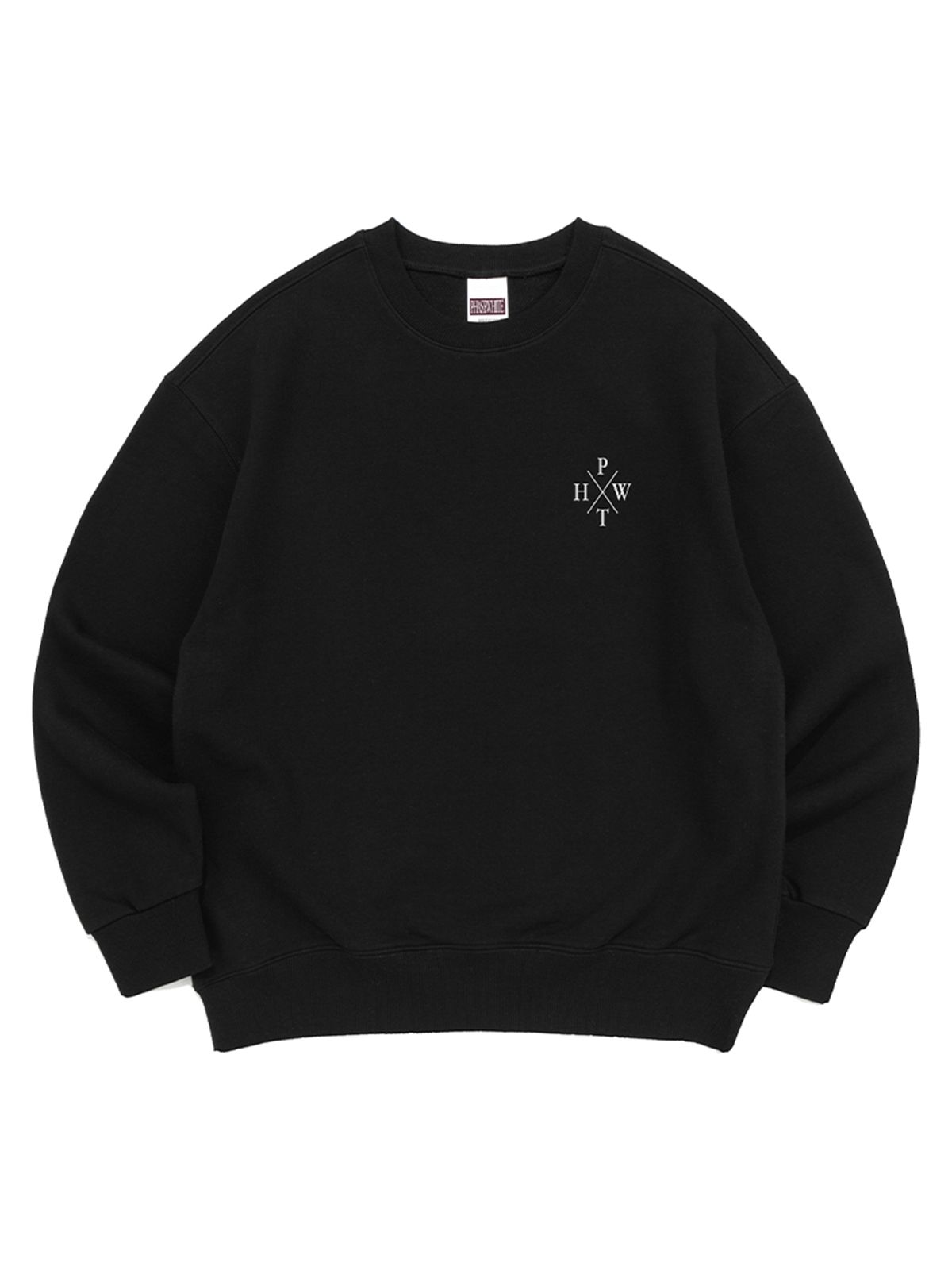 페이즈화이트(PHASEWHITE) X LOGO SWEATSHIRTS (BLACK)