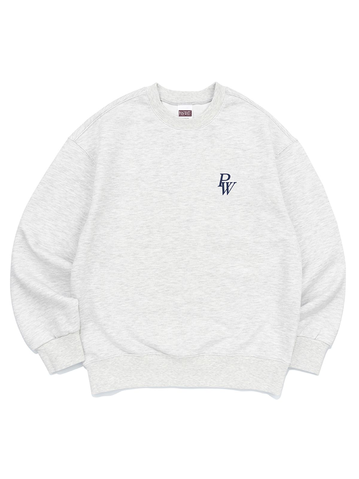 페이즈화이트(PHASEWHITE) PW LOGO SWEATSHIRTS (LIGHT MELANGE)