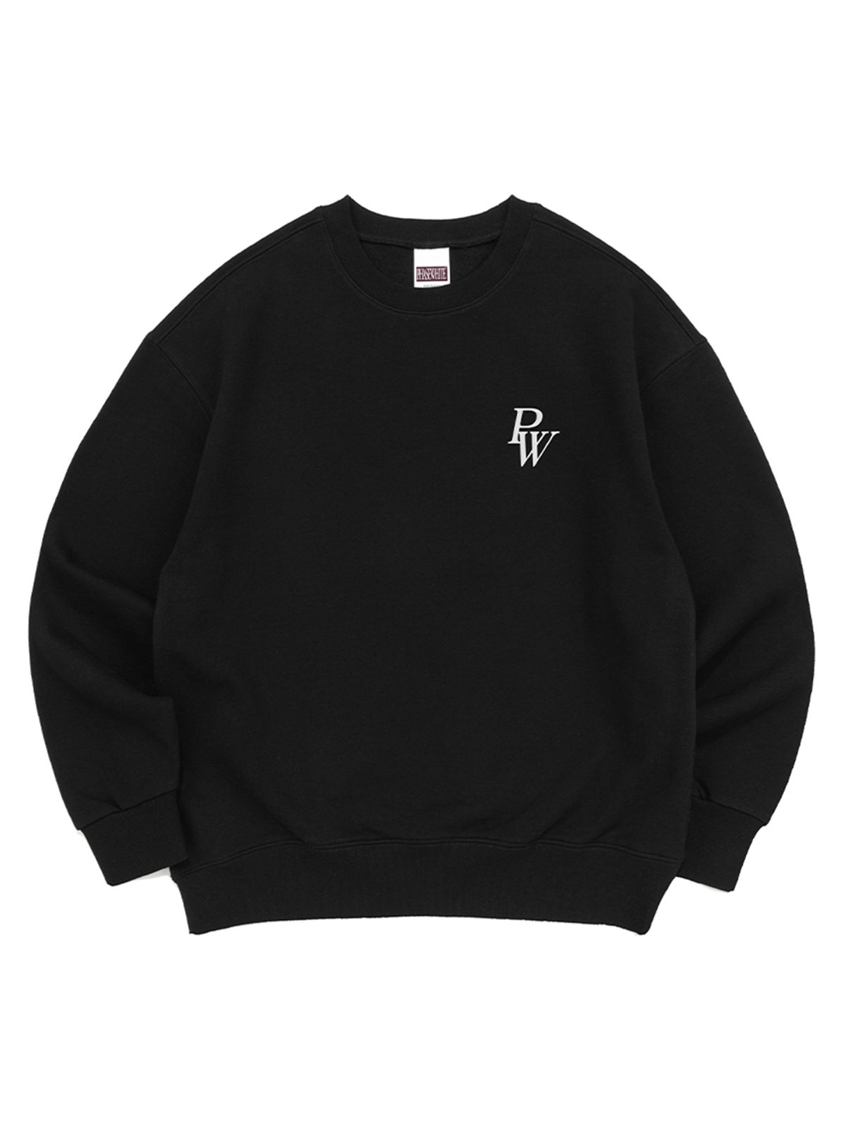 페이즈화이트(PHASEWHITE) PW LOGO SWEATSHIRTS (BLACK)