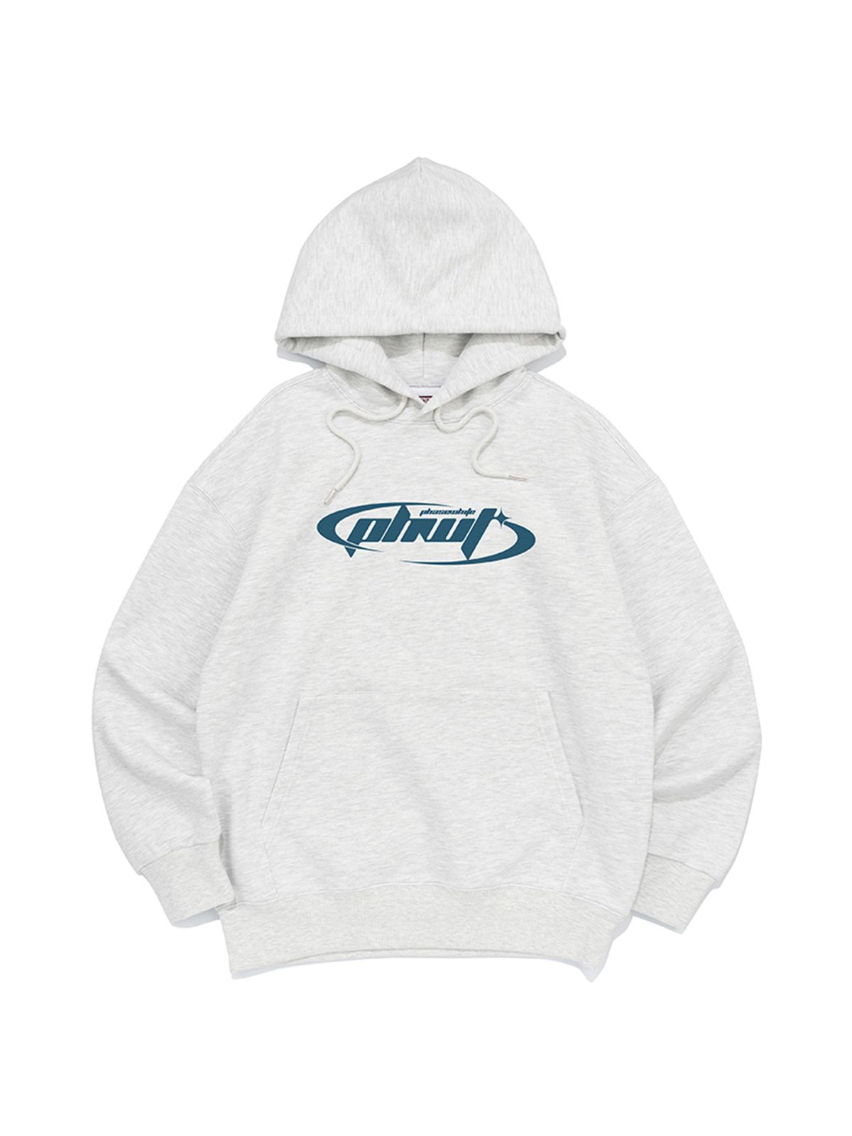 페이즈화이트(PHASEWHITE) MILLENIUM LOGO HOODIE (LIGHT MELANGE)