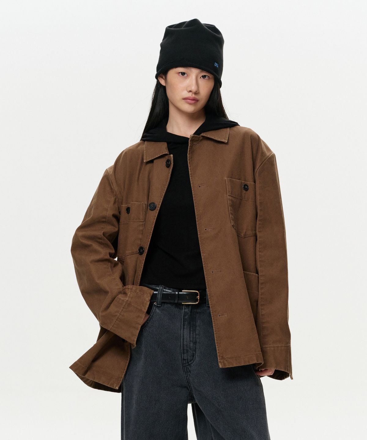 이알에이(ERA) UNISEX ERA WASHED WORK JACKET - VINTAGE BROWN
