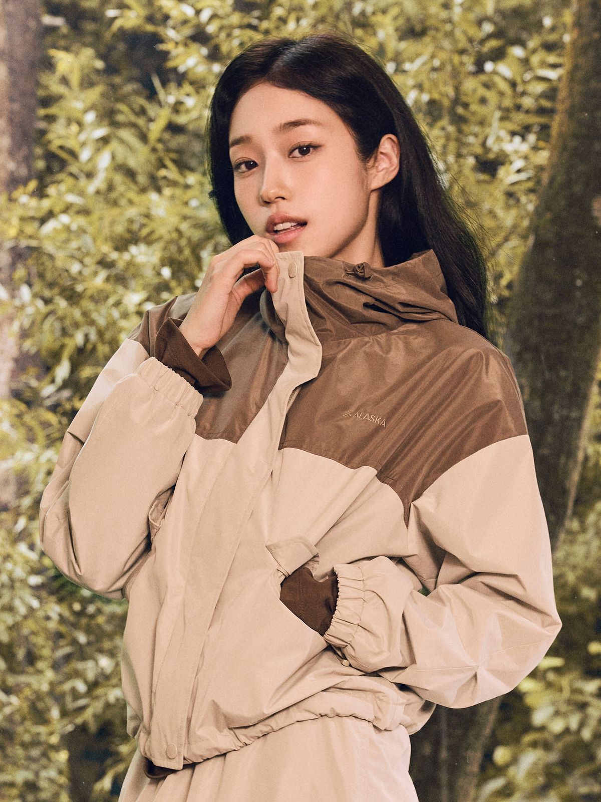 알래스카(ALASKA) 여성 알래스카 피치 폴리 후드 바람막이 SET-UP_PAG4JJ2720