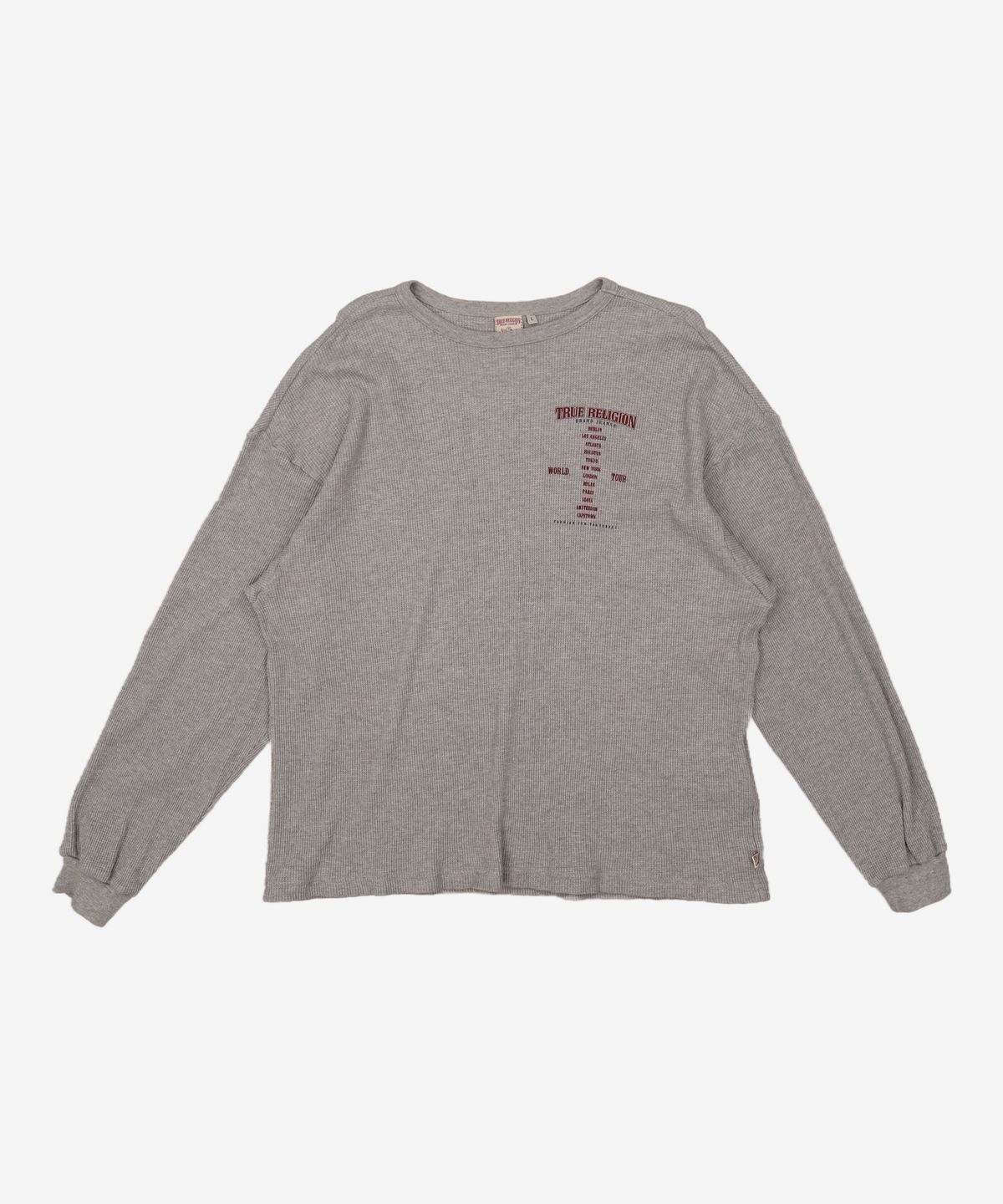 트루릴리젼(TRUERELIGION) WORLD TOUR WAFFLE LONG SLEEVE_NAVY L