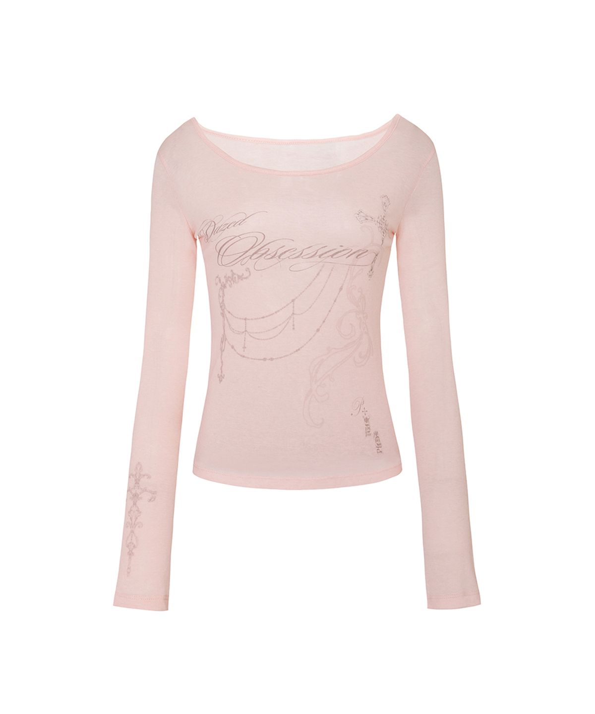 페인오어플레져(PAINORPLEASURE) DUSK GRAPHIC TEE pink