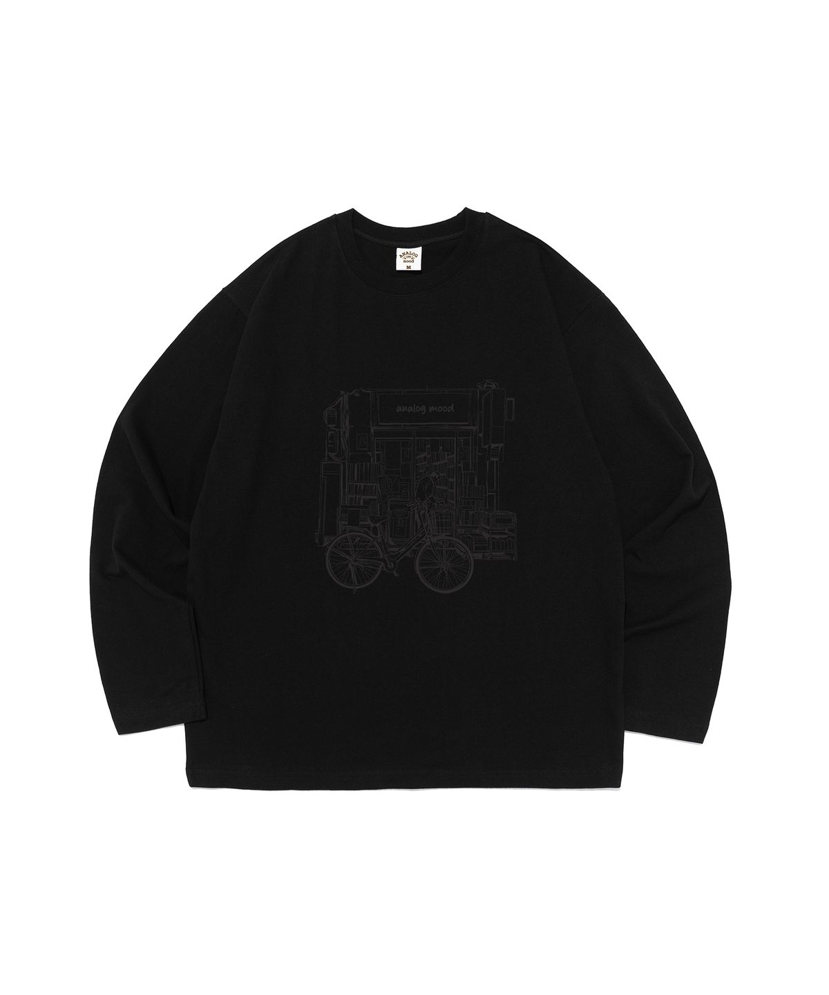 아날로그무드(ANALOG MOOD) 클래식 북스토어 긴팔티셔츠 (블랙)