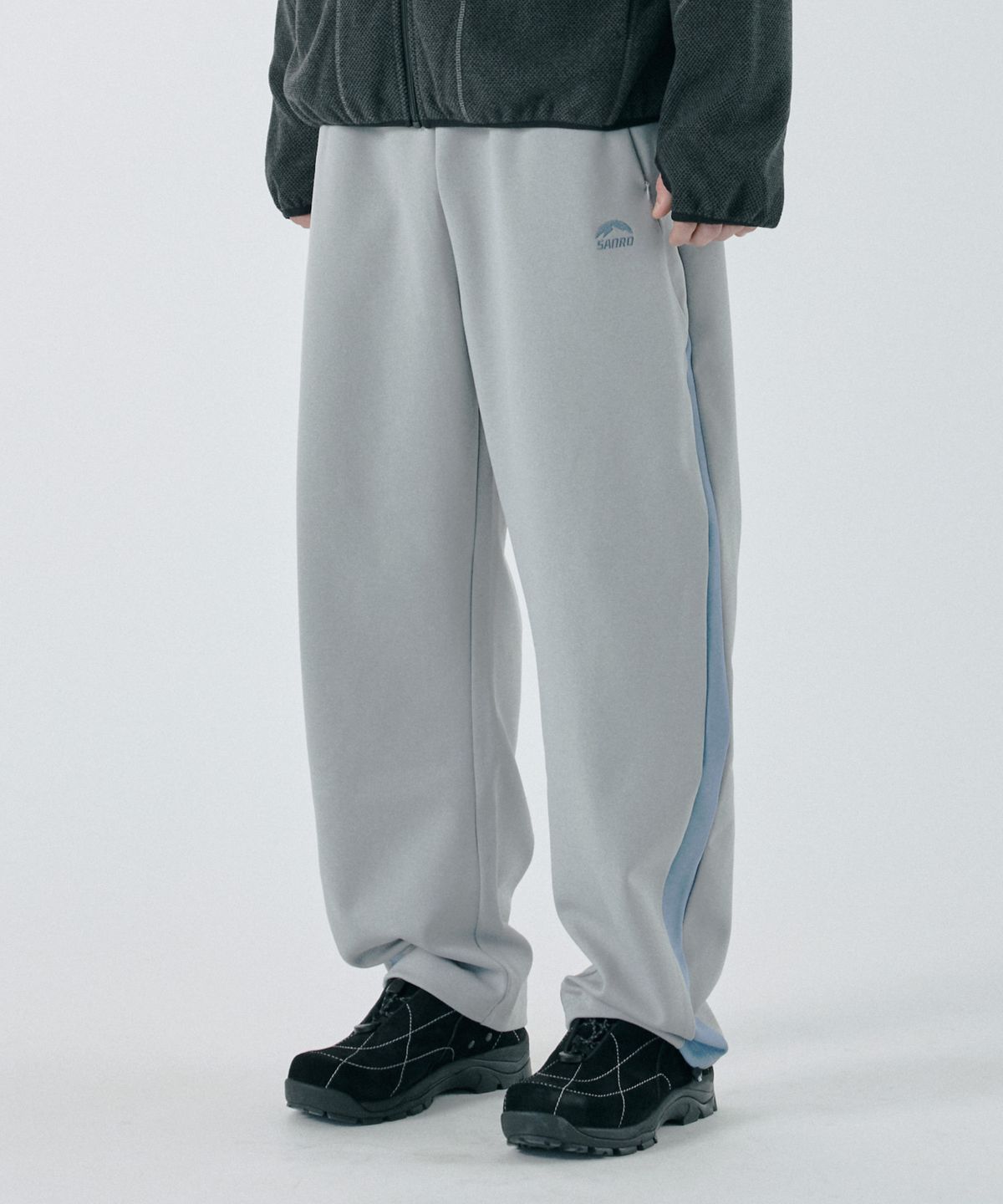 산로(SANRO) [UNISEX]스트레이트 저지 팬츠 - 그레이