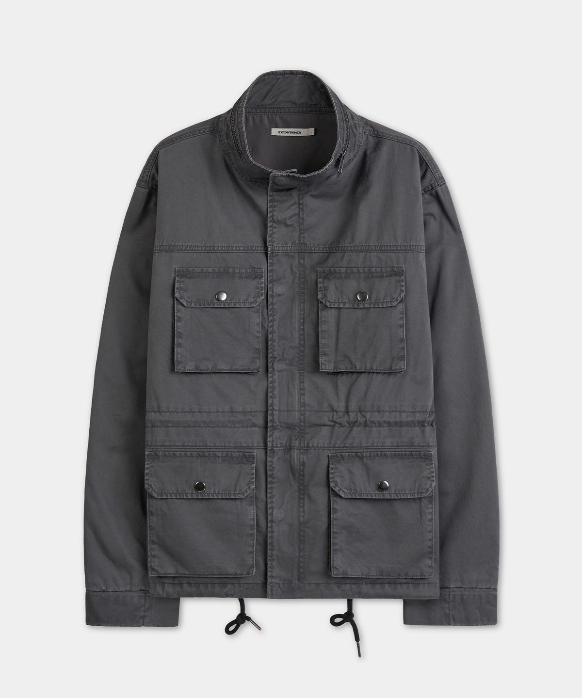 엑스컨테이너(EXCONTAINER) 빈티지 워시드 숏 필드 자켓 (CHARCOAL)