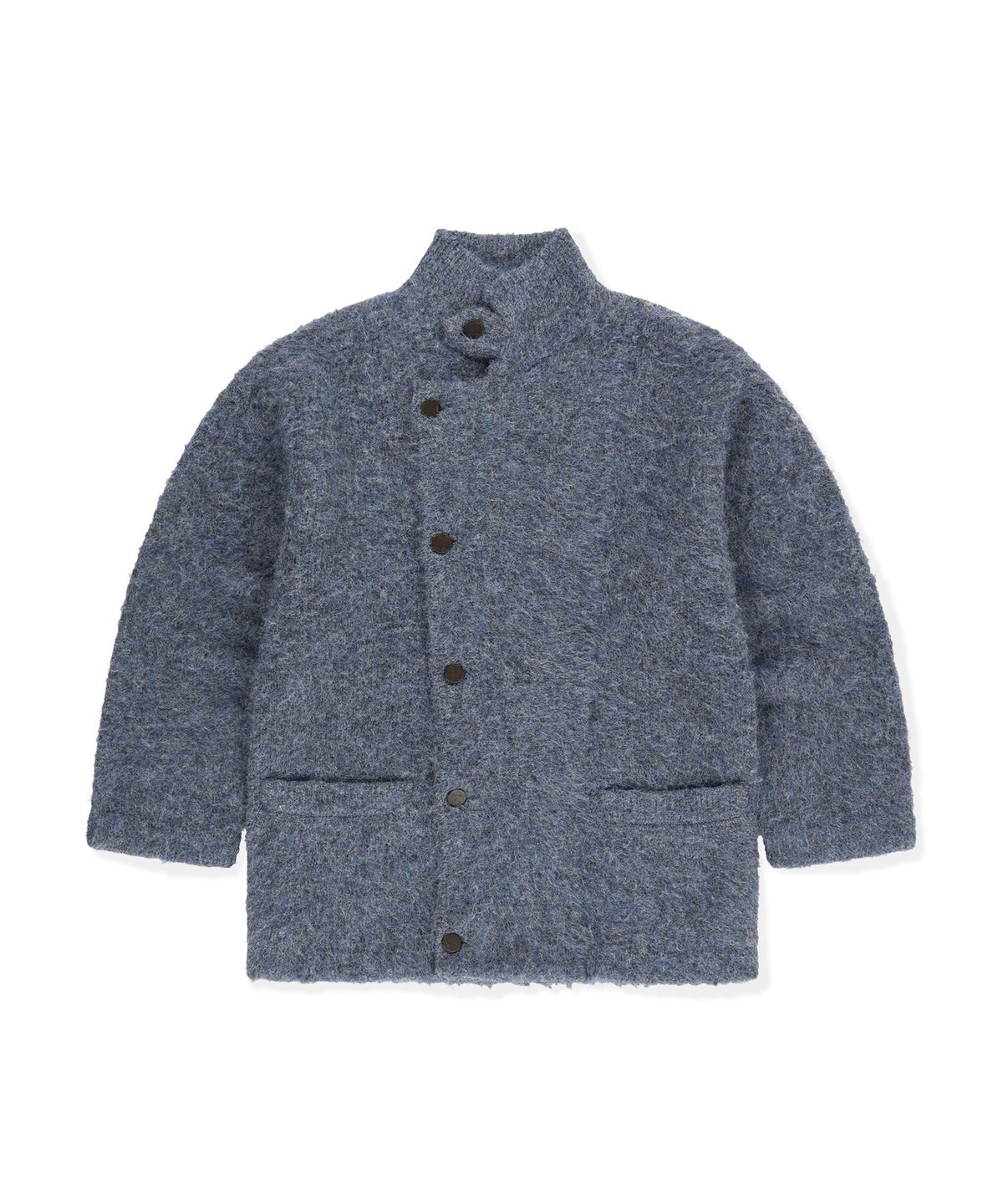 썬러브투어(SUNLOVETOUR) Shaggy Double Knit Cardigan Heather Navy