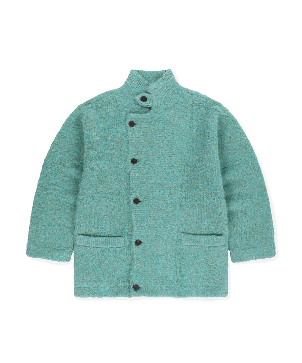 썬러브투어(SUNLOVETOUR) Shaggy Double Knit Cardigan Heather Green