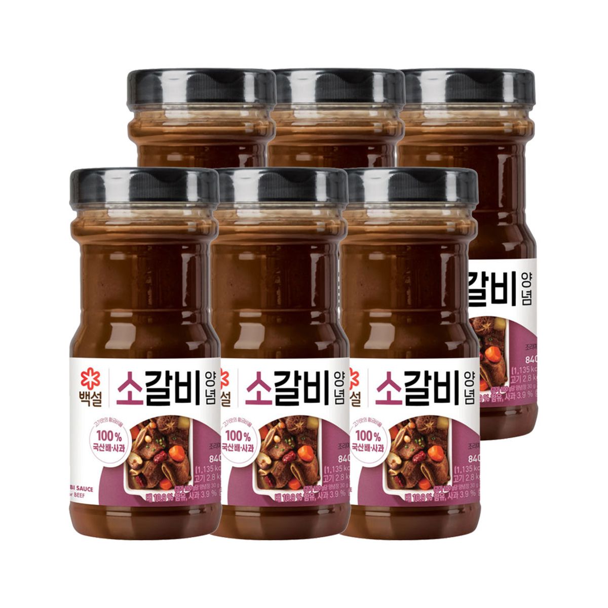 CJ제일제당(CJCHEILJEDANG) 백설 소갈비양념 840g x6개