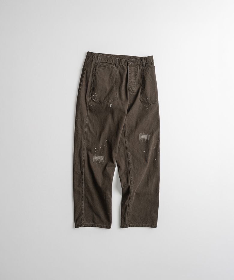 DISTRESSED M35 TROUSERS washed brown