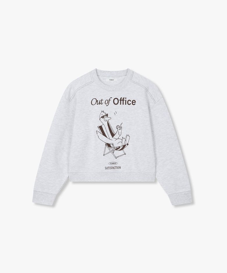 그래픽 크롭 맨투맨 _멜란지 그레이_9106122107