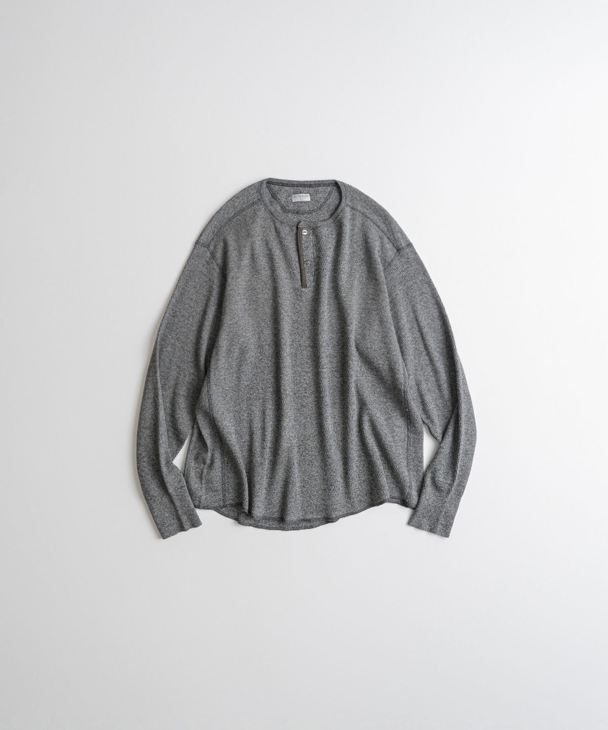 비헤비어(BEHEAVYER) THERMAL HENLEY L/S SHIRTS salt&pepper