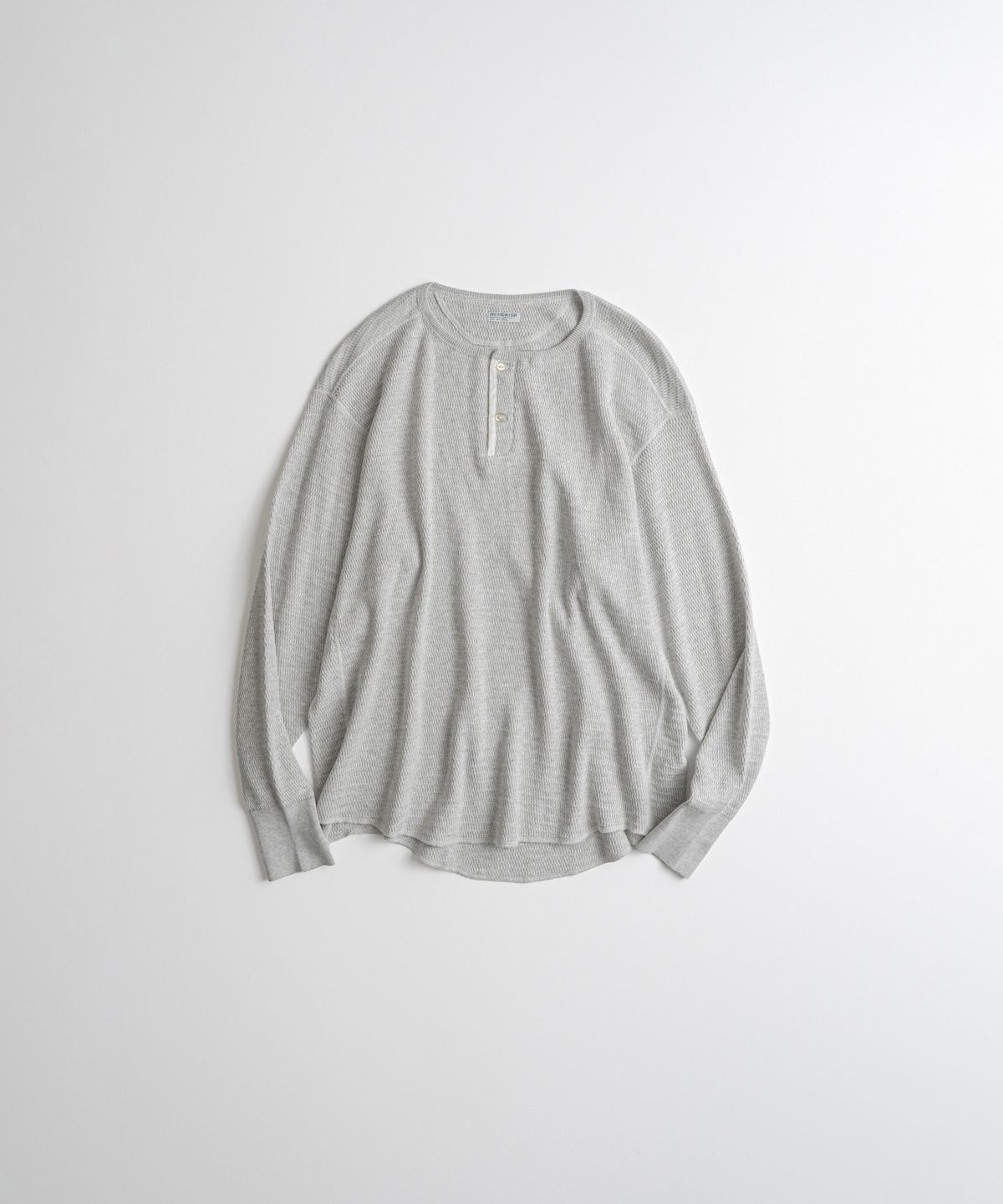 비헤비어(BEHEAVYER) THERMAL HENLEY L/S SHIRTS ivory melange