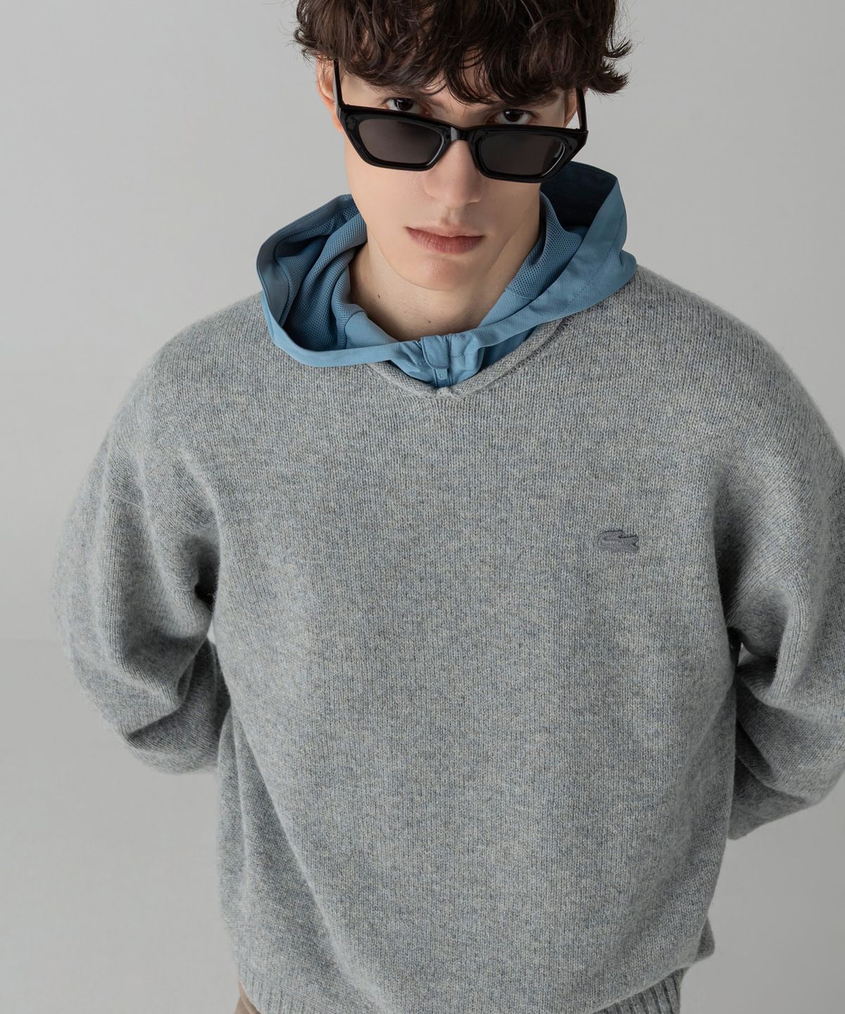 라코스테(LACOSTE) 남성 헤어리 롤넥 풀오버 AH103M-56N CCA