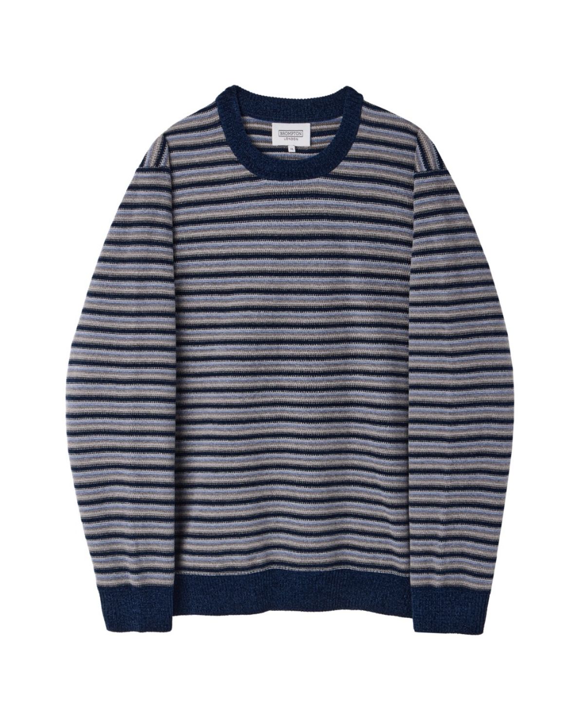 브롬톤 런던(BROMPTON LONDON) CHENILLE STRIPE SWEATER - NAVY (P264MKT131)