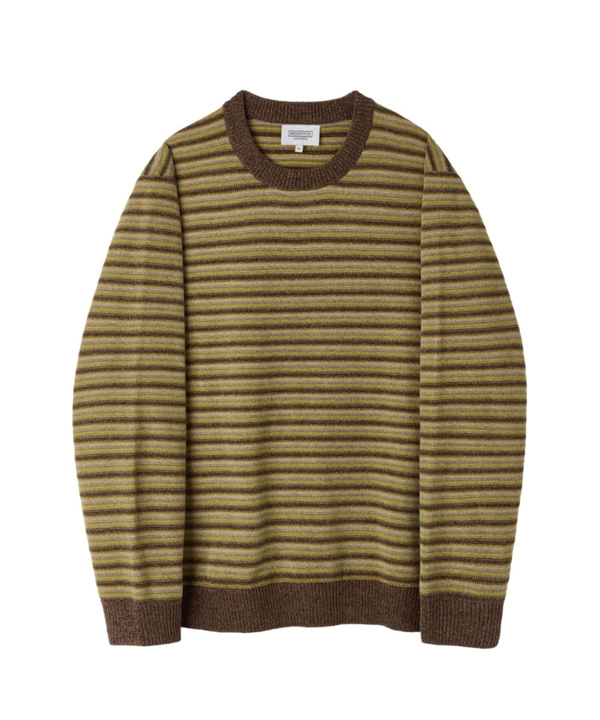 브롬톤 런던(BROMPTON LONDON) CHENILLE STRIPE SWEATER - BROWN (P264MKT131)