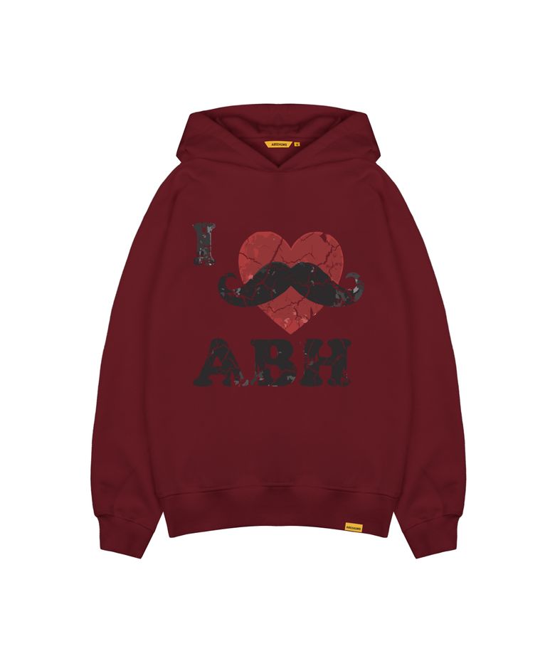아이러브 머스타쉬 후드 스웨트셔츠 ABH367-169 버건디