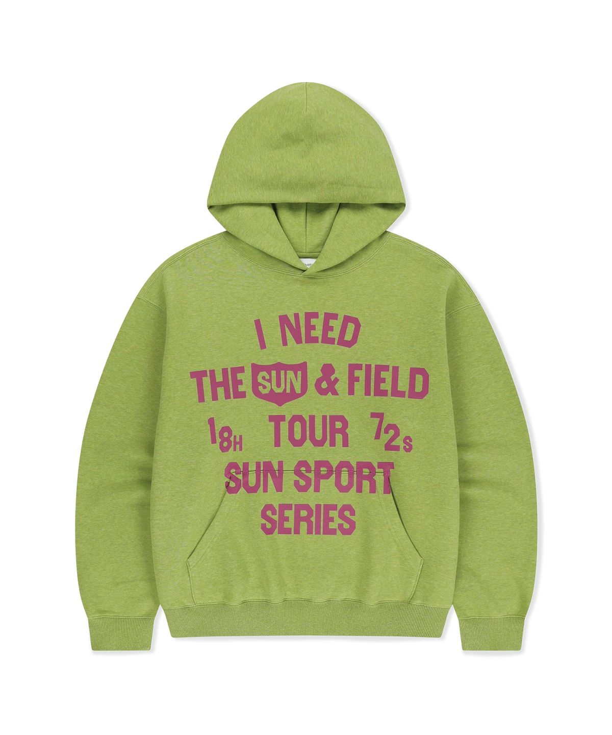 썬러브투어(SUNLOVETOUR) SUN and Field Hoodie Heather Lime