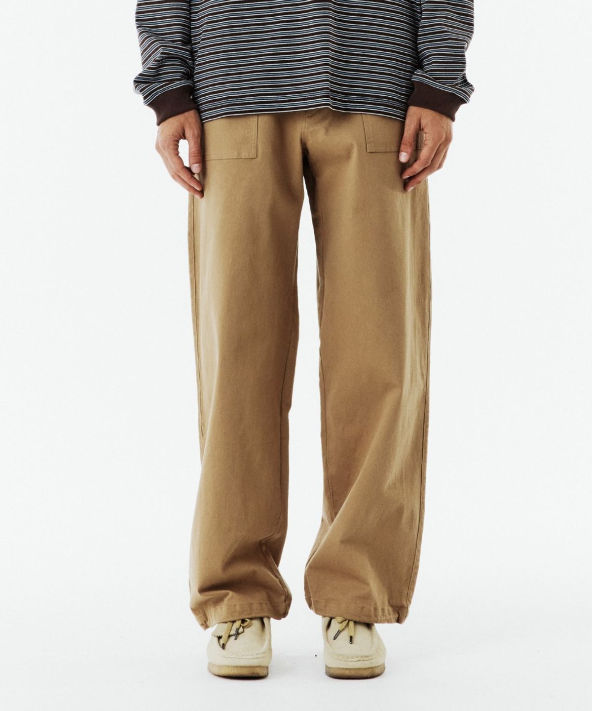 브롬톤 런던(BROMPTON LONDON) HALF BANDING FATIGUE TROUSERS - D/BEIGE (P263MPT110)