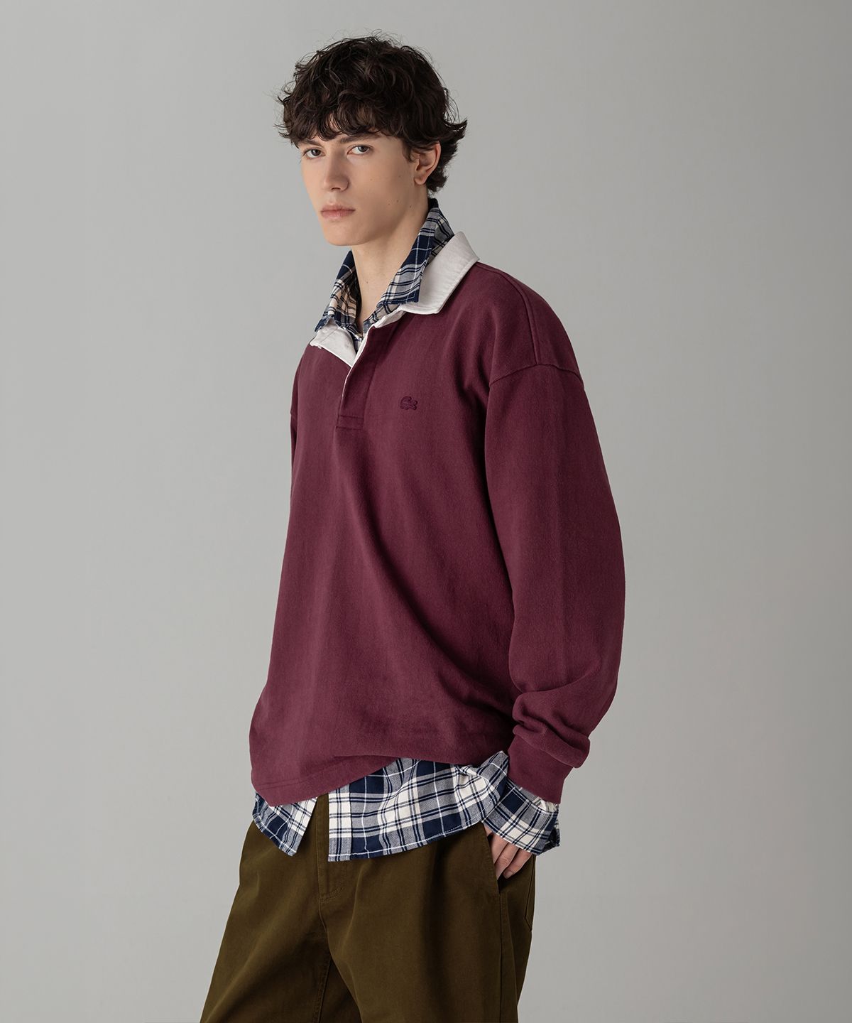 라코스테(LACOSTE) 남성 워시드 럭비 폴로 셔츠 KH104M-56N 3KE