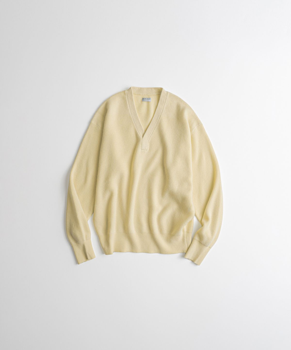 비헤비어(BEHEAVYER) CASHMERE WOOL A1 MIL SWEATER lemon