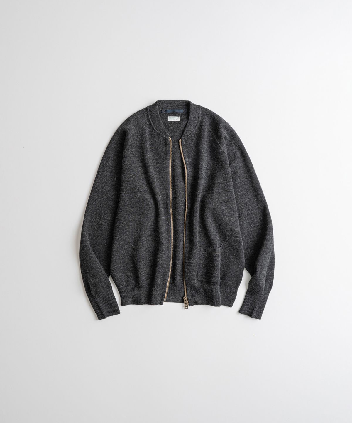 비헤비어(BEHEAVYER) C2 FULL ZIP MIL CARDIGAN heather grey