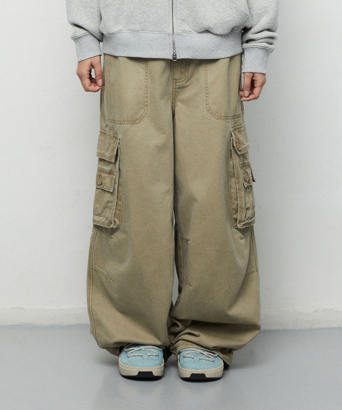 마하그리드(MAHAGRID) MULTI CARGO PANT[BEIGE]
