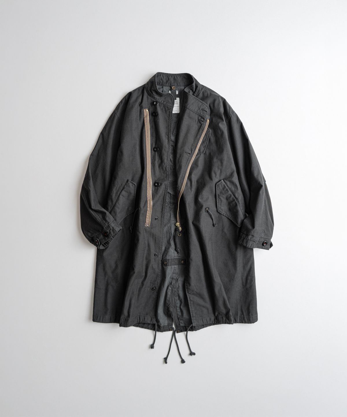 비헤비어(BEHEAVYER) DYED MOTORCYCLE FIELD COAT graphite