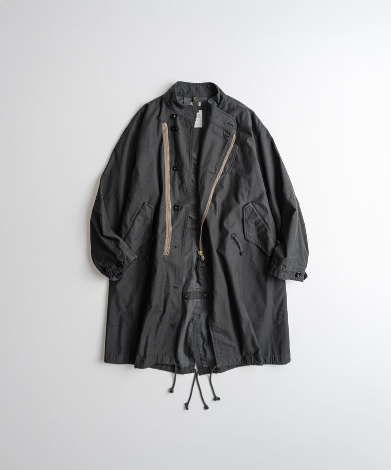 DYED MOTORCYCLE FIELD COAT graphite
