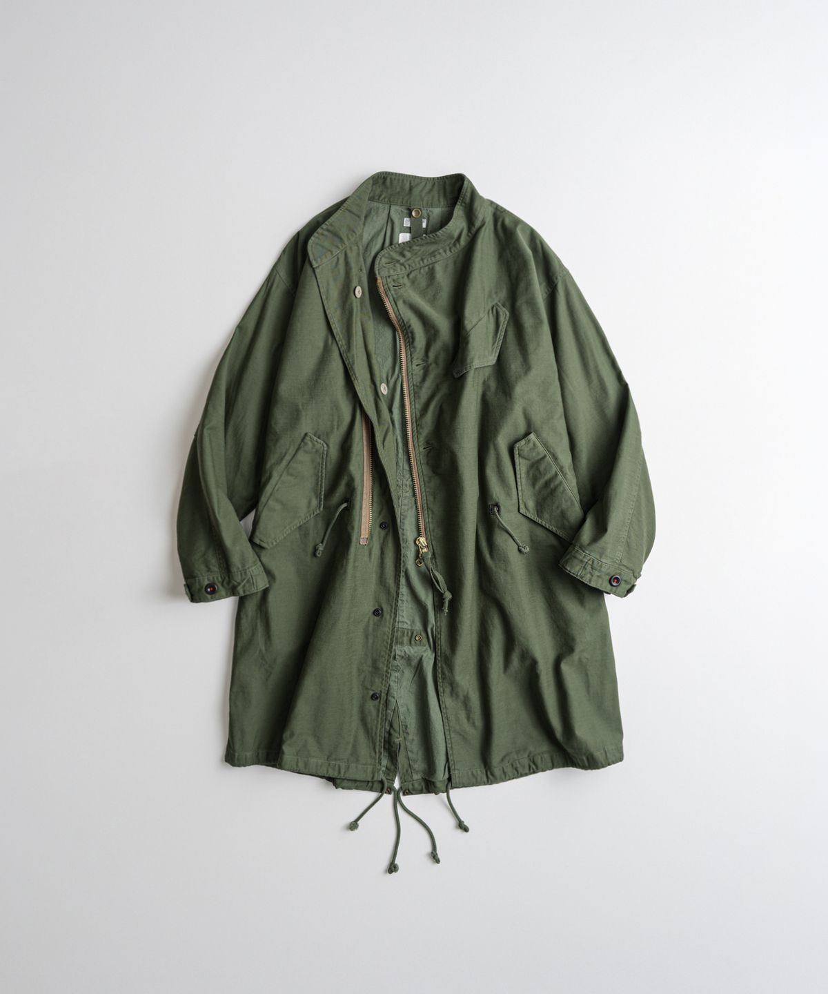 비헤비어(BEHEAVYER) DYED MOTORCYCLE FIELD COAT d.olive