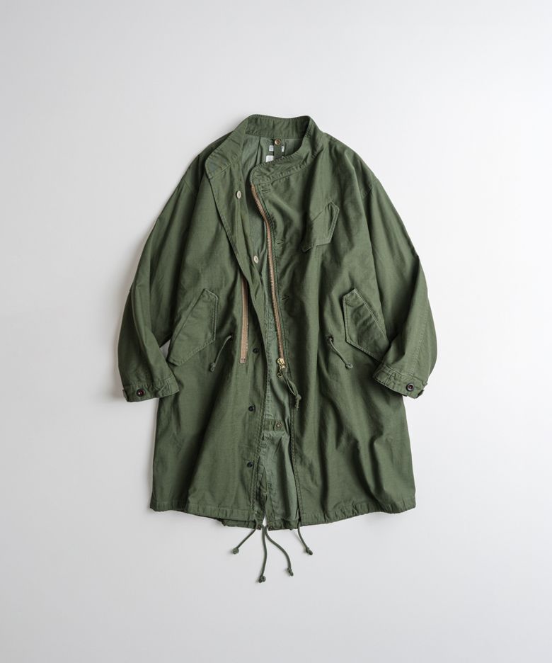 DYED MOTORCYCLE FIELD COAT d.olive