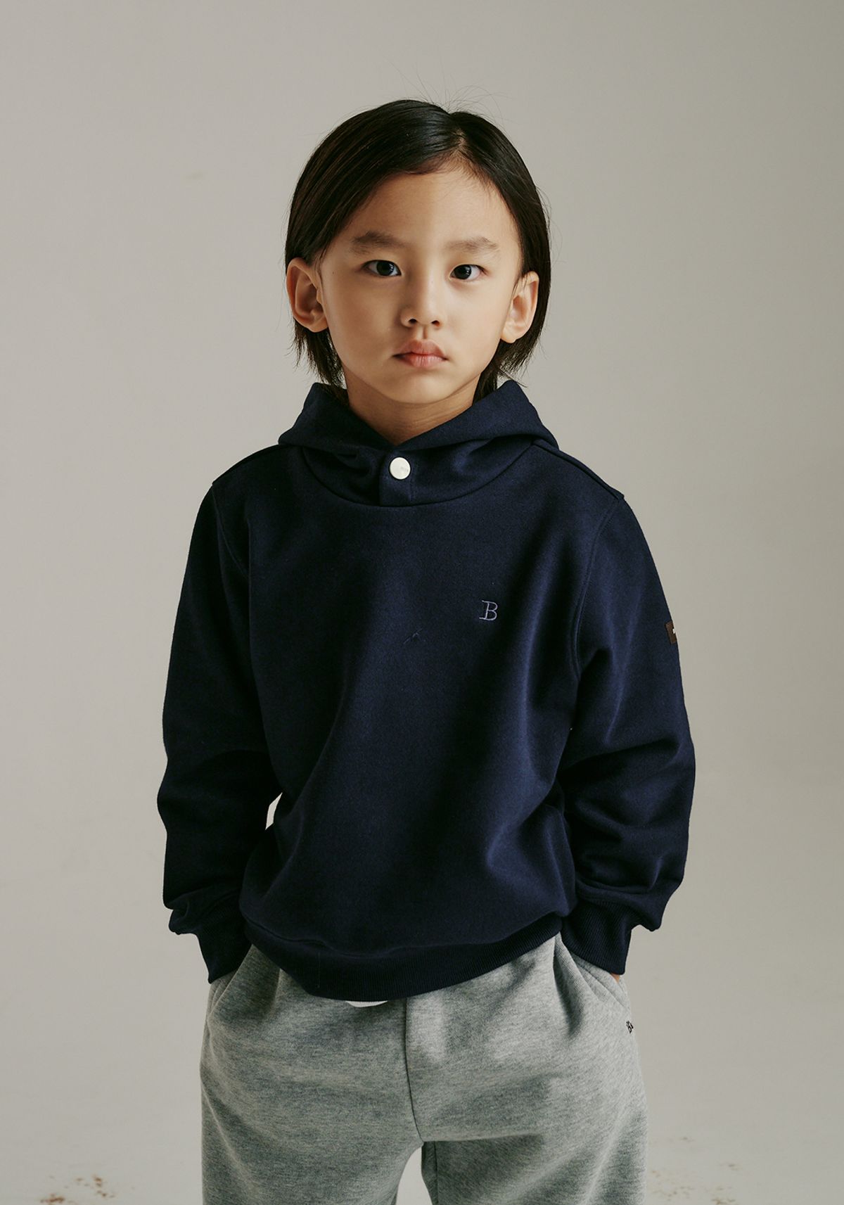 빈(BEEN) BA57TS01NV 네이비 후드 티셔츠