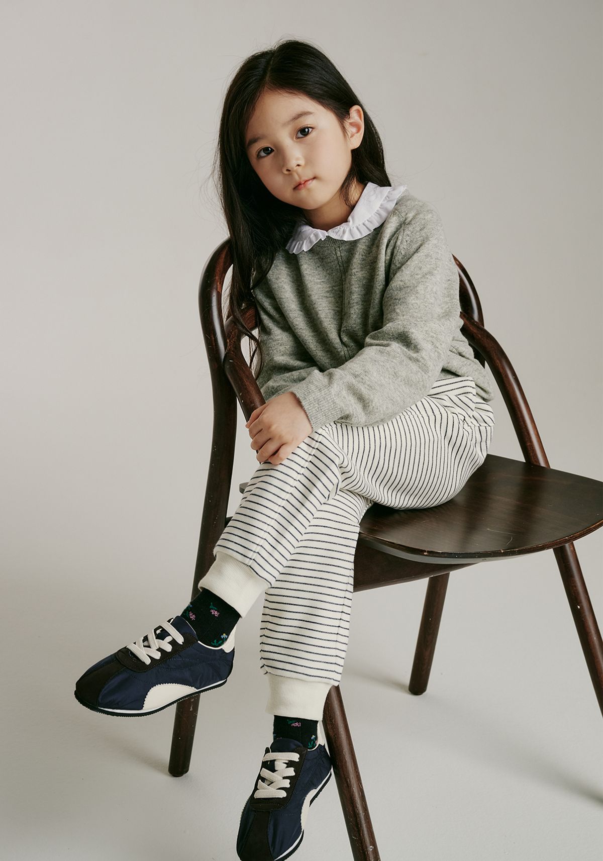 빈(BEEN) BA57PT02IV 아이보리 스트라이프 조거 팬츠