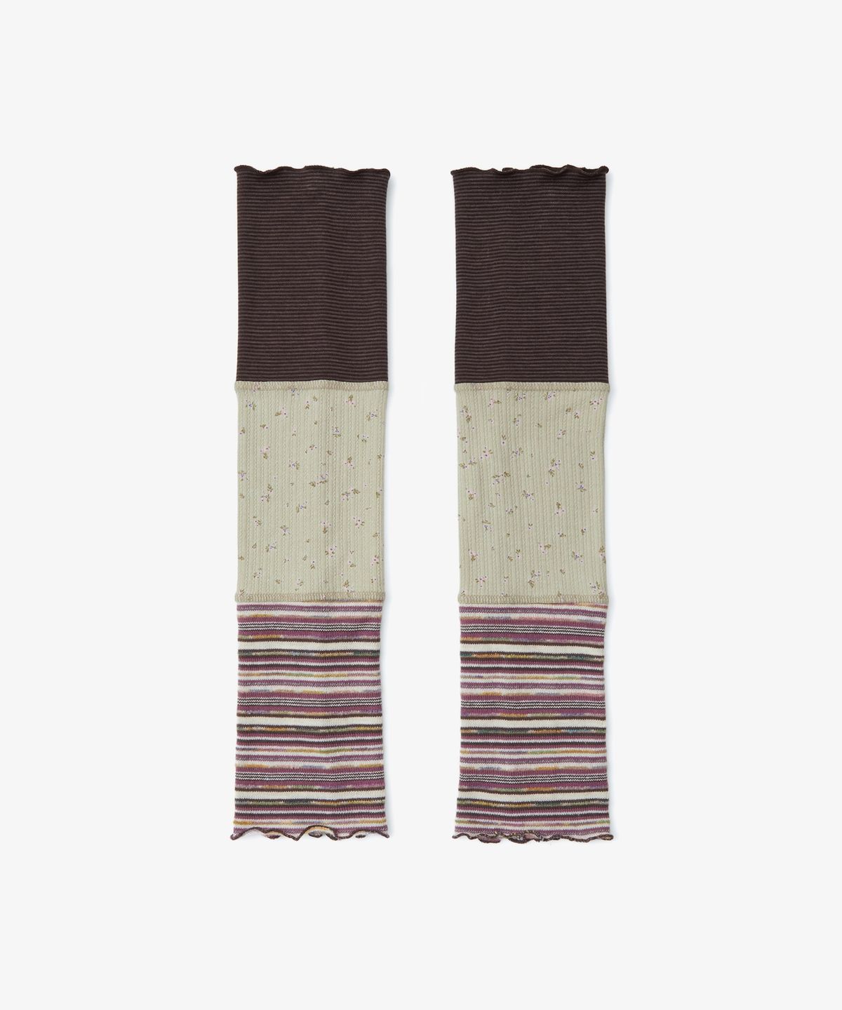 에이이에이이(AEAE) PATCHWORK LEG WARMER [PURPLE]