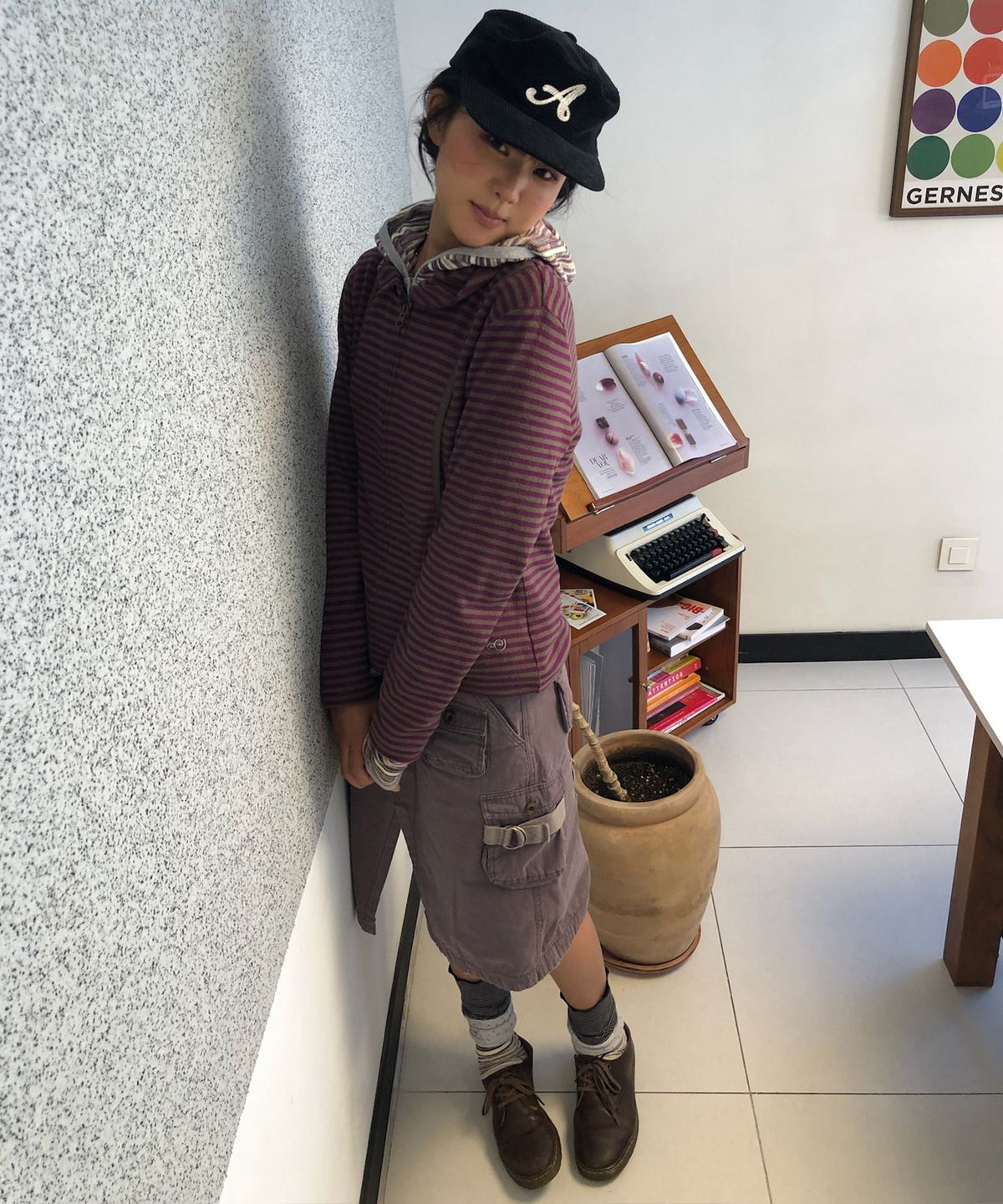 에이이에이이(AEAE) PATCHWORK LEG WARMER [GREY]