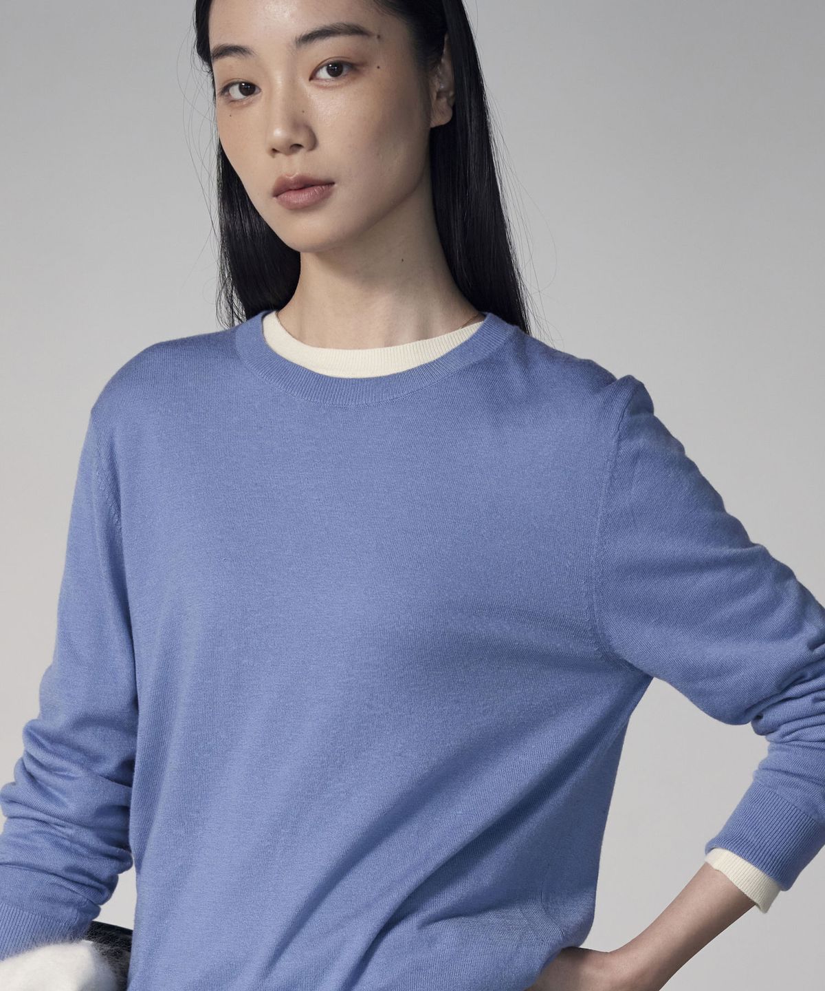더니트컴퍼니(THEKNITCOMPANY) (우먼) 울 블렌디드 크루넥 스웨터 4color