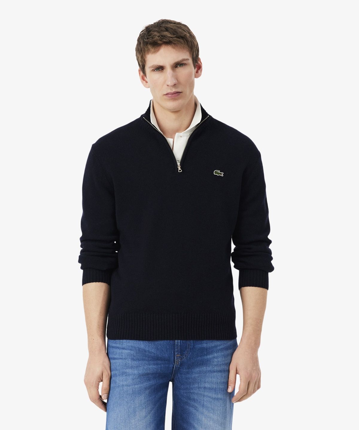 라코스테(LACOSTE) 남성 방모 반집업 풀오버 AH3052-56N 166