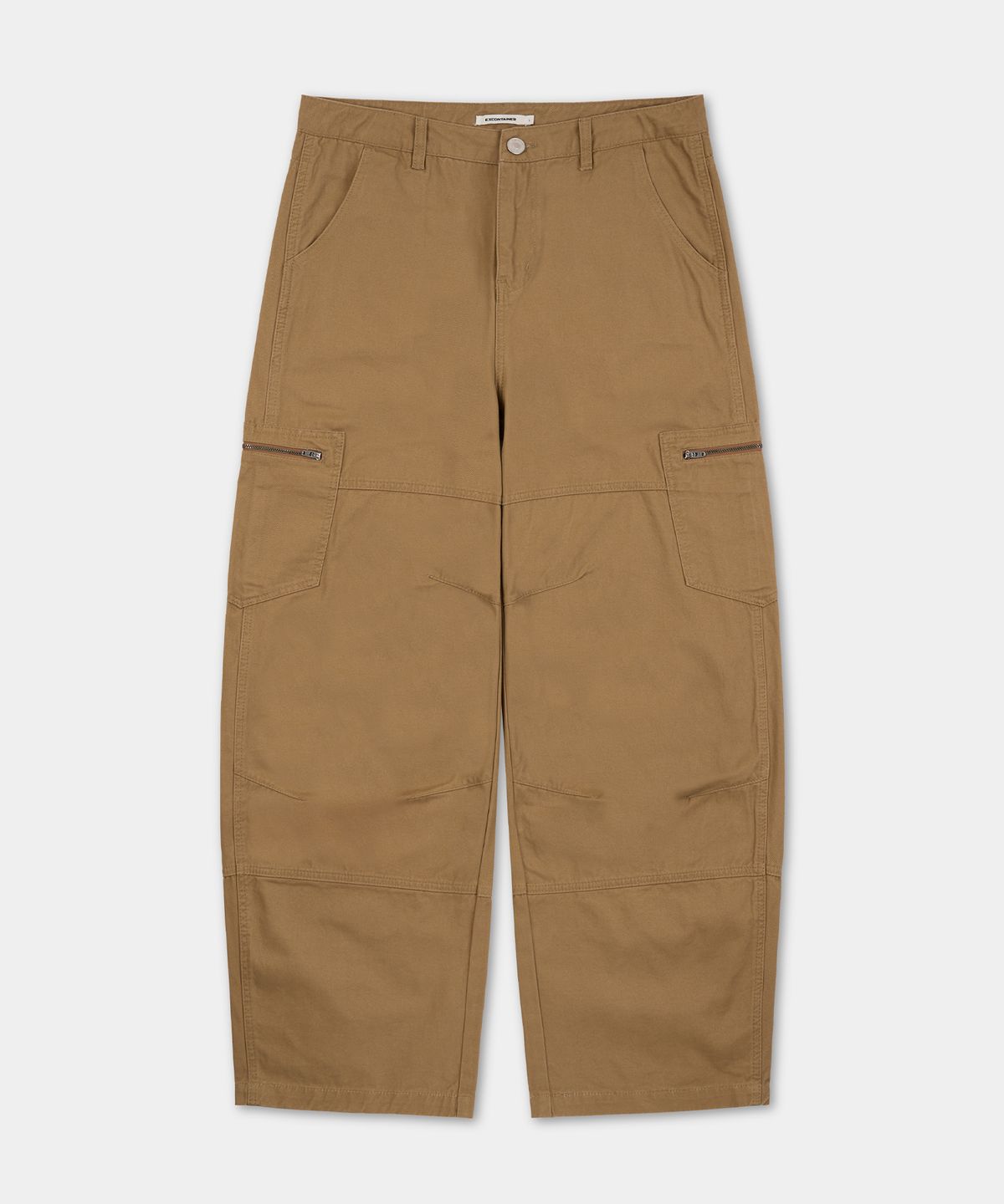 엑스컨테이너(EXCONTAINER) 워시드 커브드 카고 팬츠 (BEIGE)