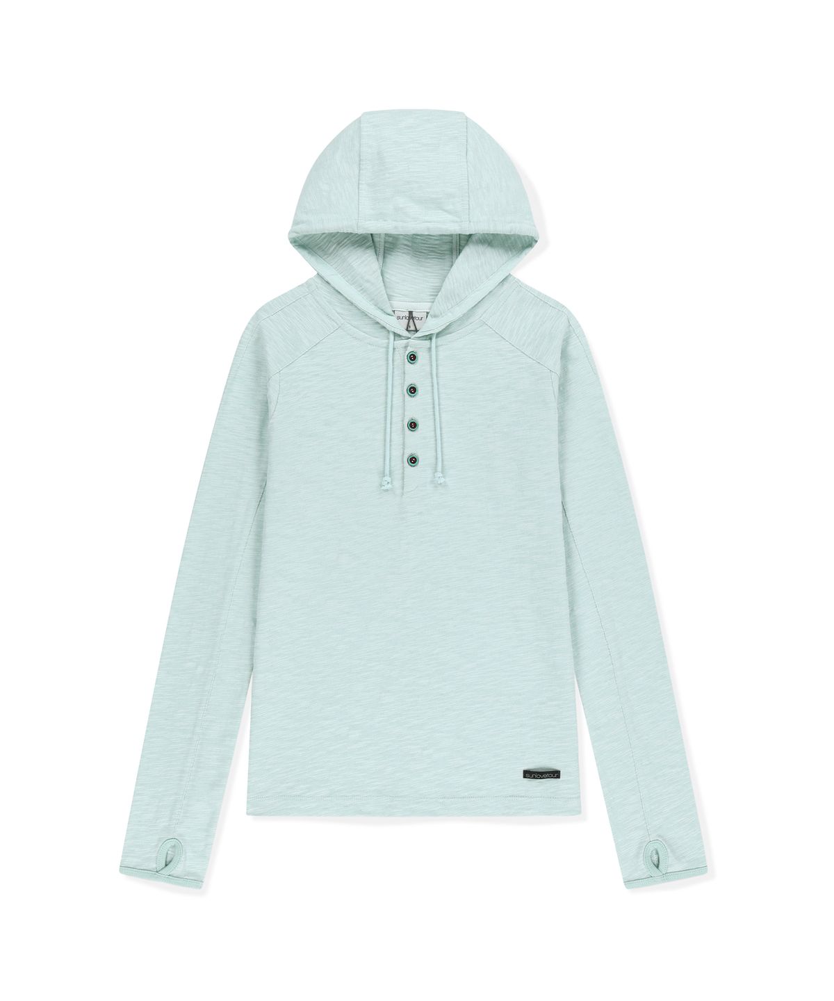 썬러브투어(SUNLOVETOUR) Slub Hooded LS Tee Mint