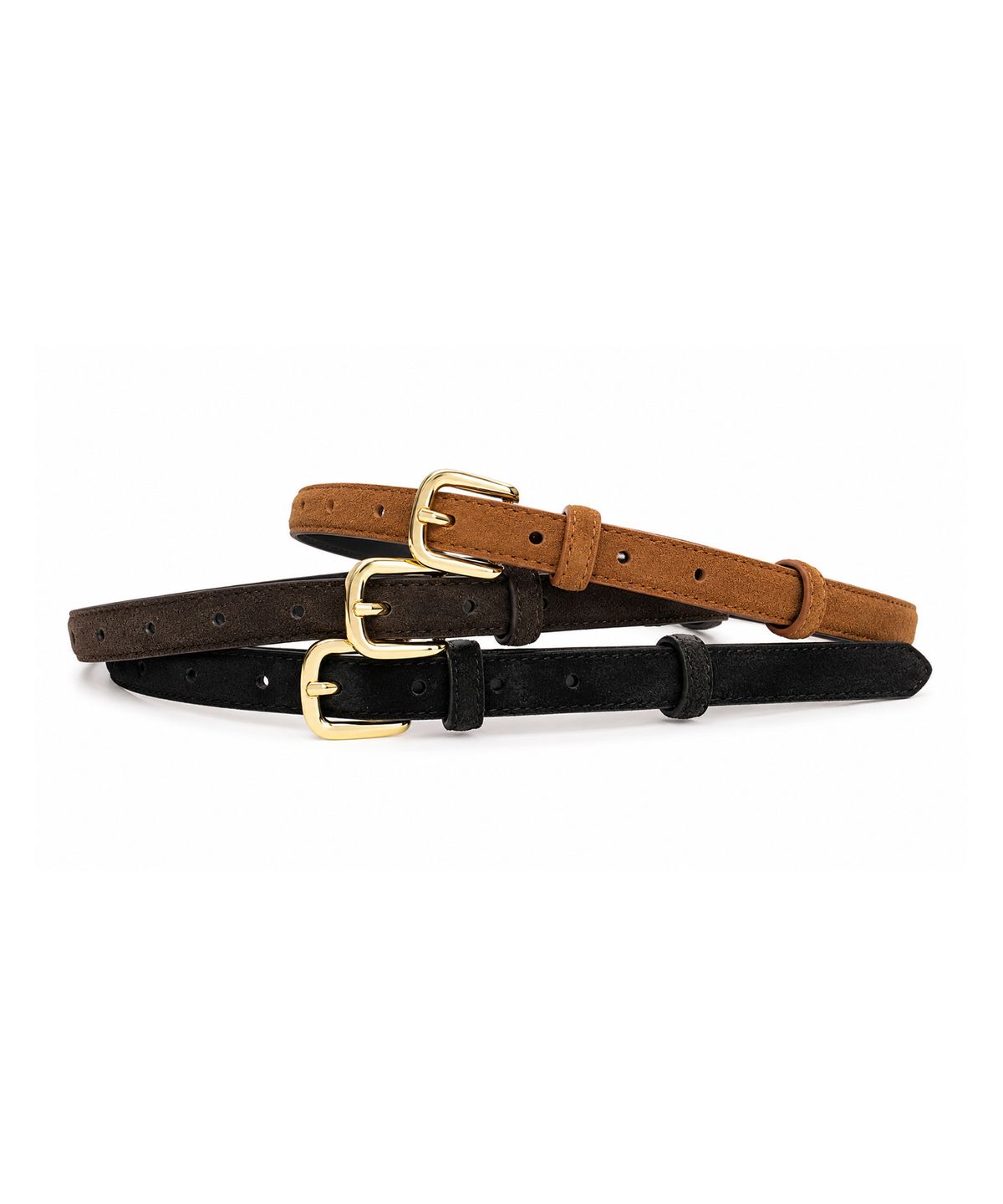 바스카라(VASCARA) Classic Slim Square Leather Suede Belt (3colors)