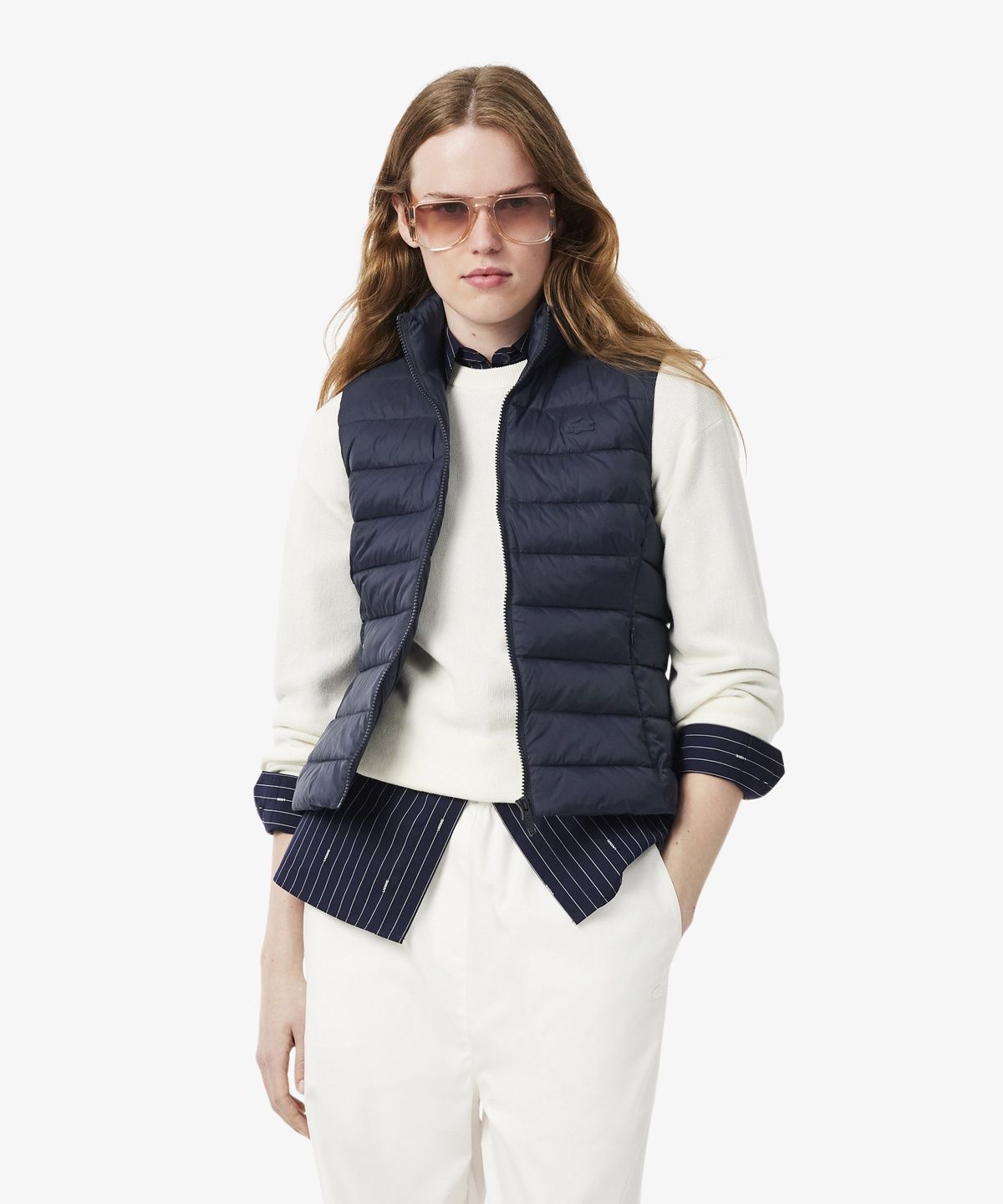 라코스테(LACOSTE) 여성 누빔 패딩 조끼 BF0602-56N MXQ
