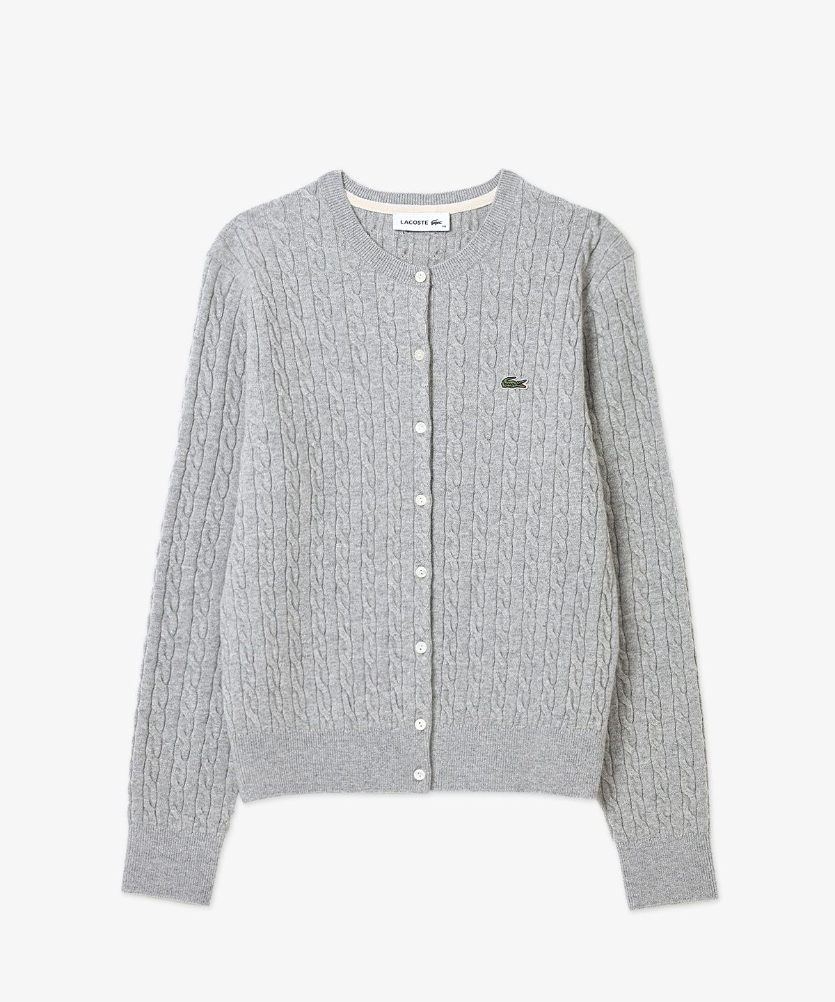 라코스테(LACOSTE) 여성 케이블 크루넥 가디건 AF093E-56N CCA