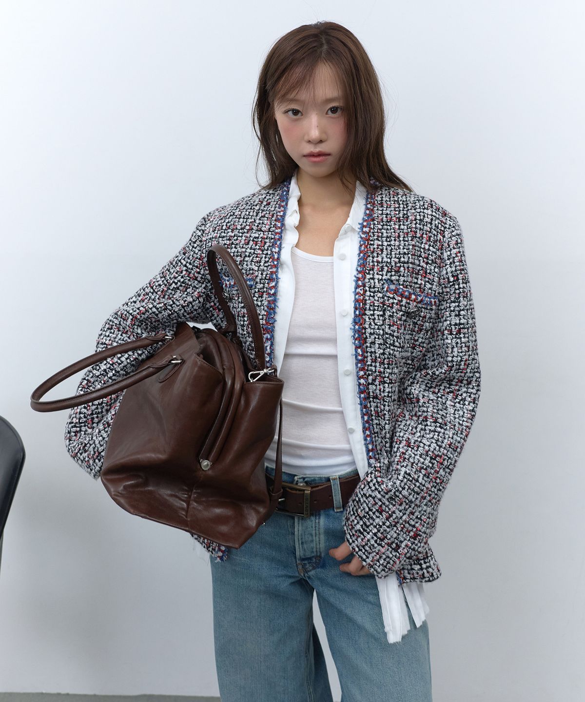 라피네아뜰리에(RAFFINE ATELIER) 메종 트위드 자켓 화이트