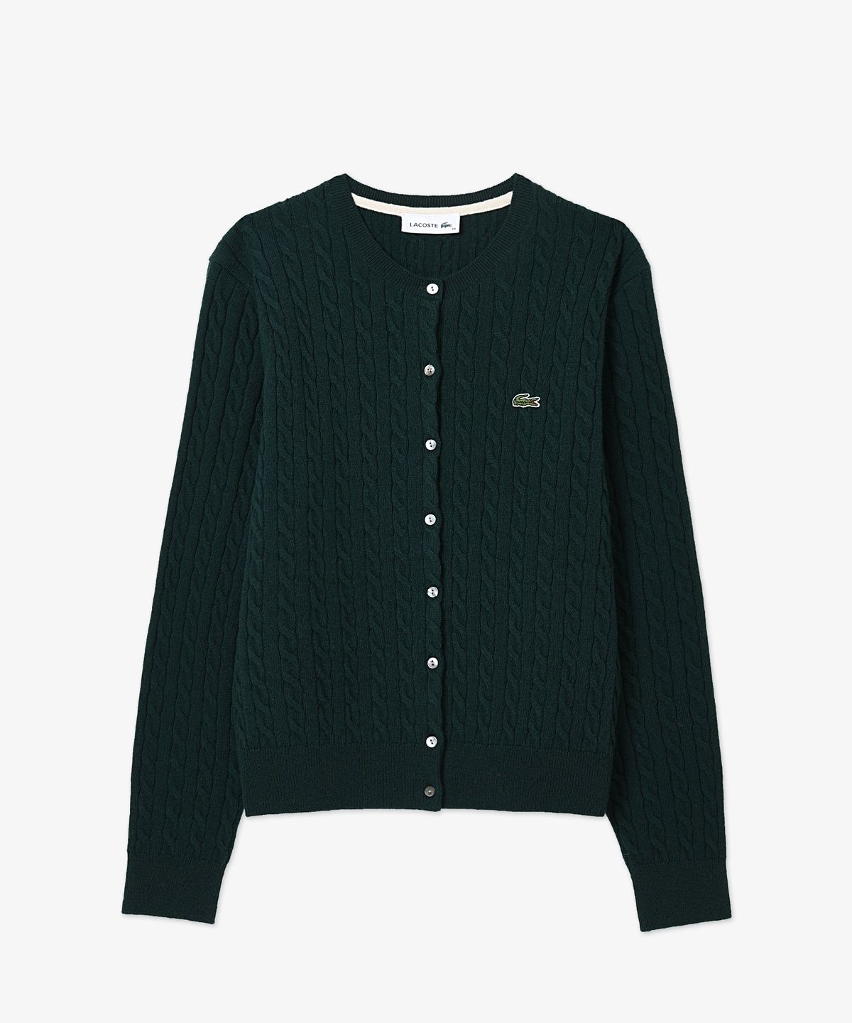 라코스테(LACOSTE) 여성 케이블 크루넥 가디건 AF093E-56N YZP
