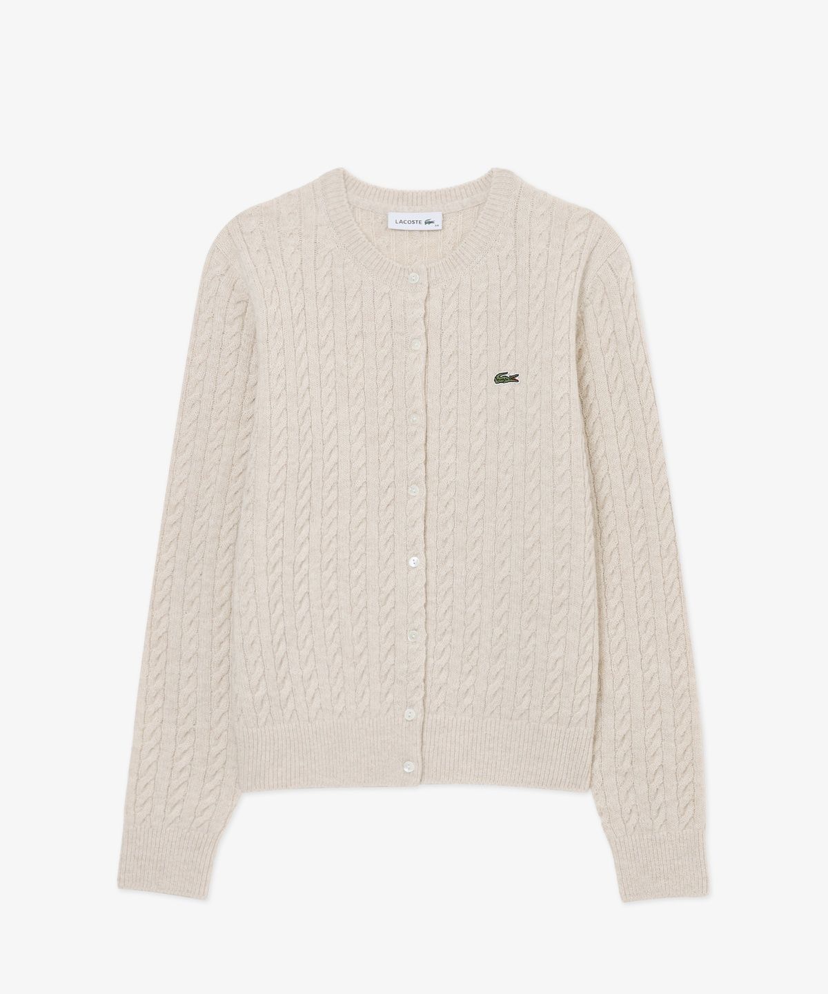 라코스테(LACOSTE) 여성 케이블 크루넥 가디건 AF093E-56N S69